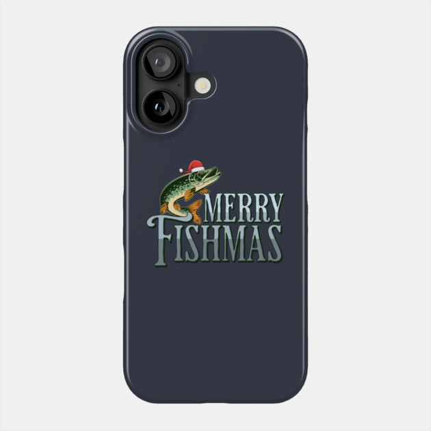Funny Merry Fishmas Santa Fish Phone Case by HolidayBug