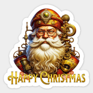 Steampunk Christmas Santa Sticker