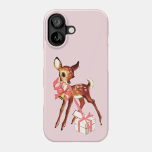 Retro Classic Christmas Reindeer with Gift Phone Case