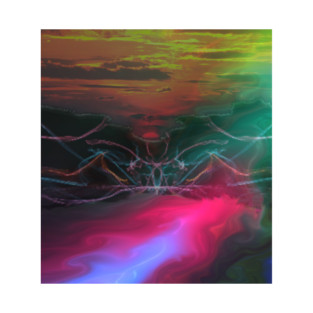 Alien Sci-Fi Sunrise - Digital Art T-Shirt