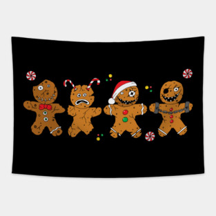 Evil Gingerbread Men Tapestry