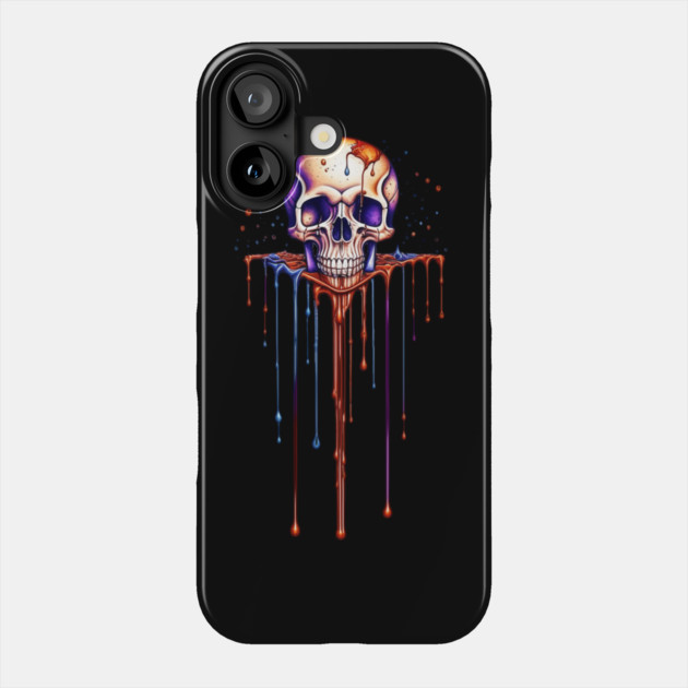 Dripping Bloody Skull Phone Case by HolidayBug