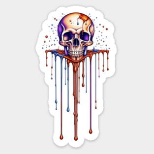 Dripping Bloody Skull Sticker