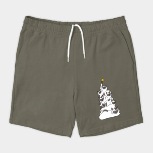 Christmas Tree Siamese Cat Shorts