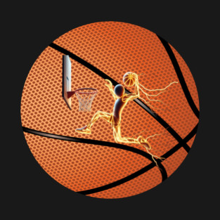Basketball Player Dunking - Digital Sports Art T-Shirt