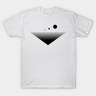 Three Moons geometric minimalist abstract line art T-Shirt