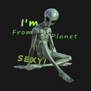 Sexy Alien - Digital Art T-Shirt