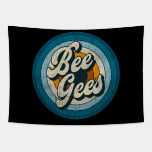 Bee Gees - Retro Circle Vintage Tapestry