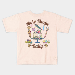 Bake Magic Daily, fun baking magical design Kids T-Shirt