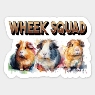 Guinea Pigs Wheek Squad Sticker