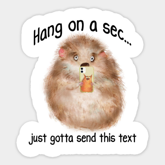 Just Gotta Send This Text, Hamster with a Smart Phone Magnet by Luxinda