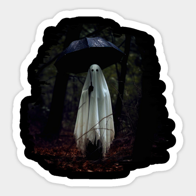 Spooky Gothic Ghost in the Woods Halloween design Magnet by Luxinda