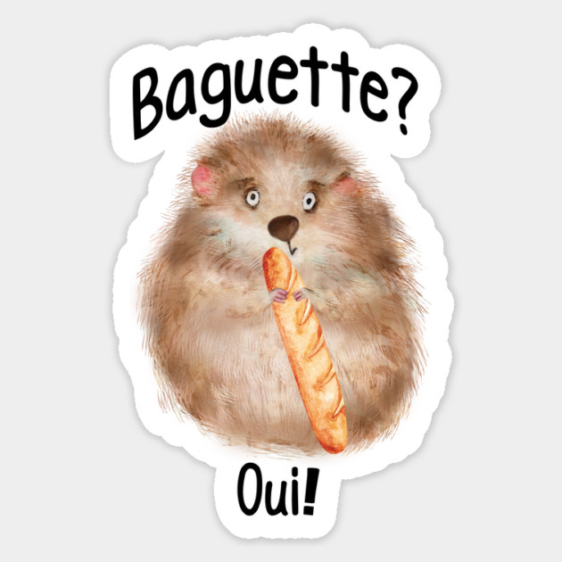 Fluffy Hamster with a Baguette design Magnet by Luxinda