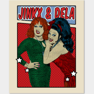 Jinkx and Dela Holiday Pop Art Comic Style Posters and Art
