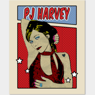 PJ Harvey Pop Art Comic Style Posters and Art