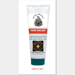 CANNABIS PAIN OINTMENT - BLACK CANNABIS Posters and Art