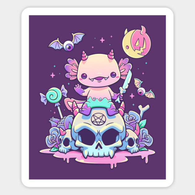 Gothic Axolotl Magnet by GoshWow®