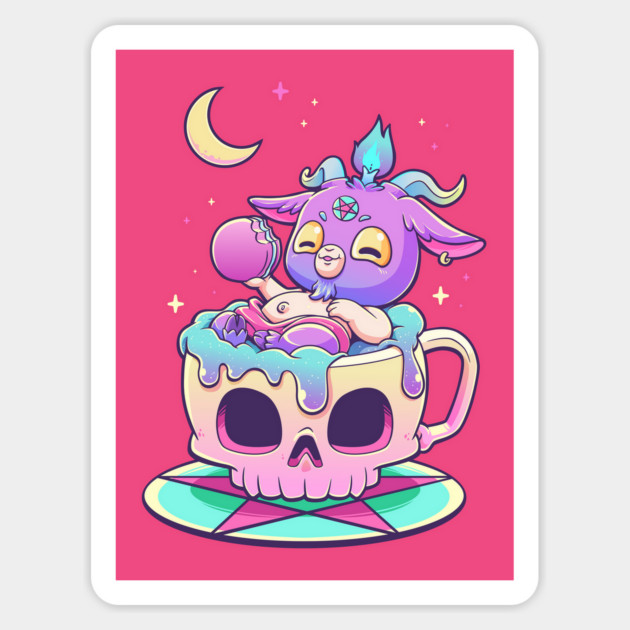 Gothic Pastel Baphomet Magnet by GoshWow®