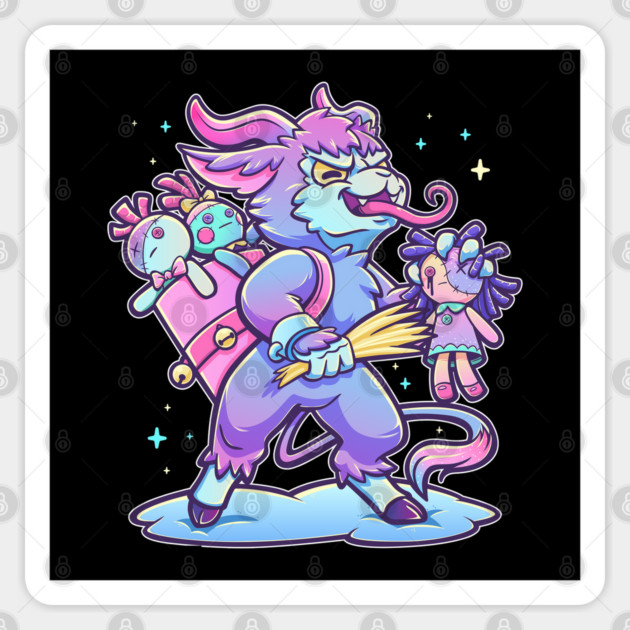 Gothic Pastel Krampus Sticker by GoshWow®