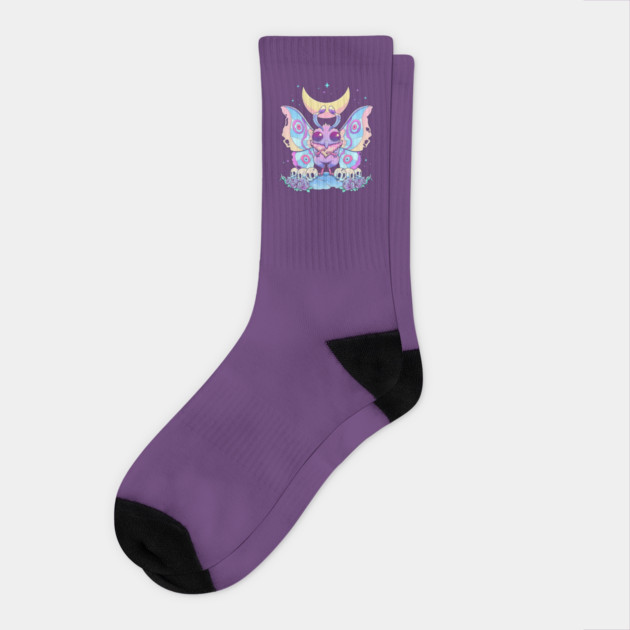 Gothic Pastel Mothman Socks by GoshWow®