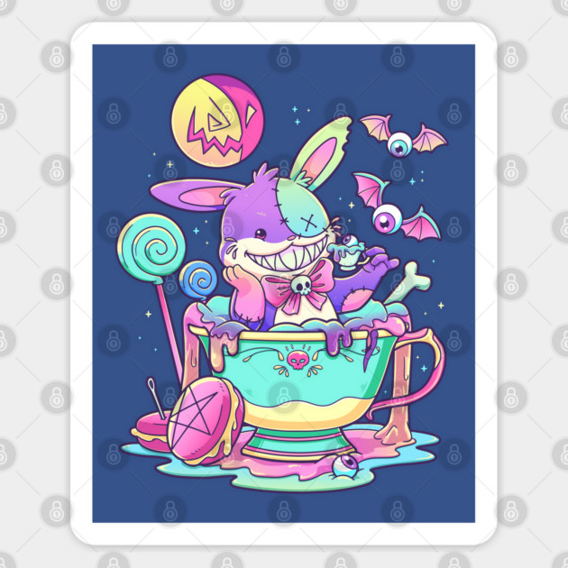 Gothic Pastel Rabbit Sticker by GoshWow®