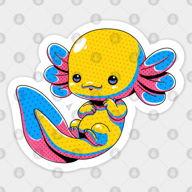 Axolotl Pop Art Sticker by GoshWow®
