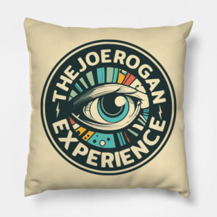 Trippy Eye Logo Art for The Joe Rogan Experience Podcast Pillow