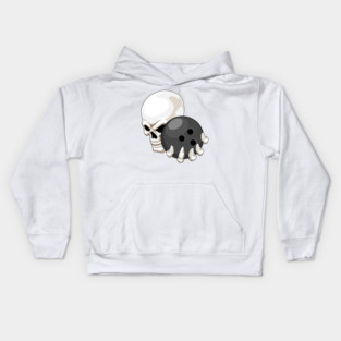 Skull Bowling Bowling ball Kids Hoodie