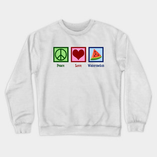 Peace Love Watermelon Crewneck Sweatshirt