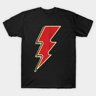 KICK ASS Flash Lightning Bolt Electricity Symbol Vintage Style Sketch T-Shirt