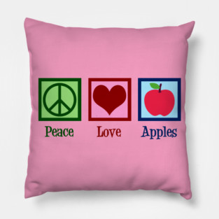 Peace Love Apples Pillow