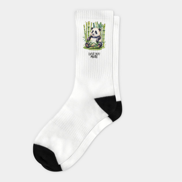 Panda Love You More Socks by Jo Palmer