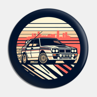 Lancia Delta Integrale Rally Car Pin