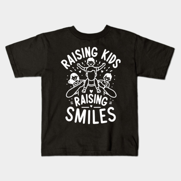 Raising Kids Raising Smiles Kids T-Shirt by Frank Ring
