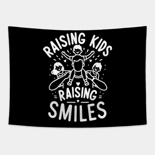 Raising Kids Raising Smiles Tapestry by Frank Ring