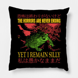 The horrors are Never Ending Frog Pillow