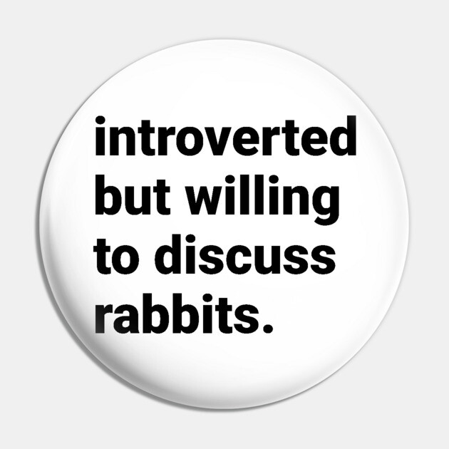 Introverted but willing to discuss rabbits Pin by DeguArts