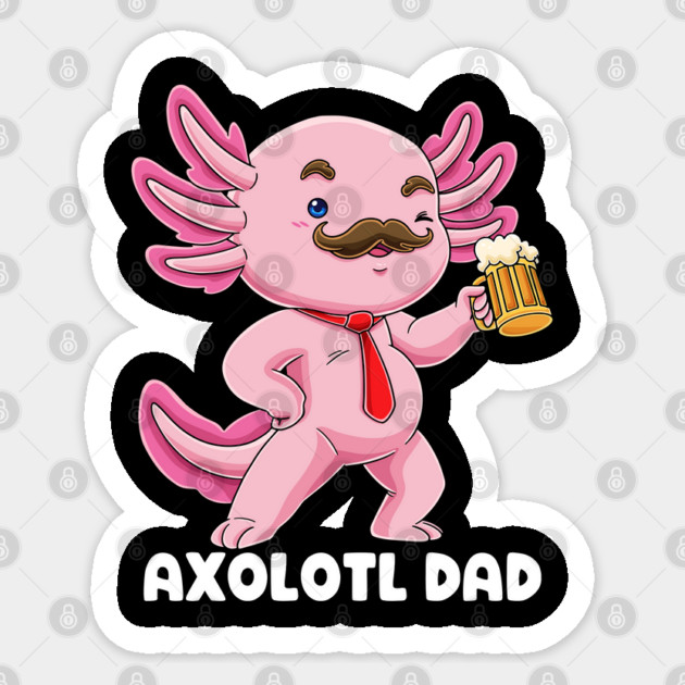 Rad Axolotl Dad: Master of the Gills and Grill Sticker by GoshWow®