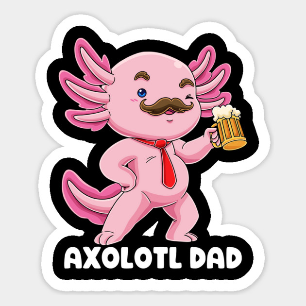 Rad Axolotl Dad: Master of the Gills and Grill Magnet by GoshWow®
