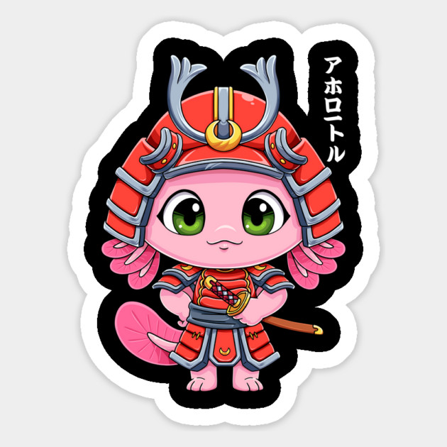 Japanese Axolotl Samurai Magnet by GoshWow®