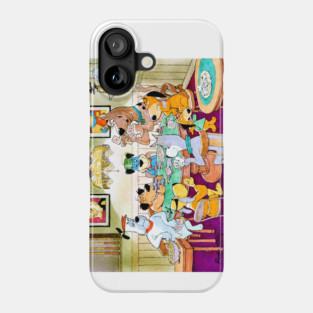 Dogs Playing Poker (Animation Edition) Phone Case