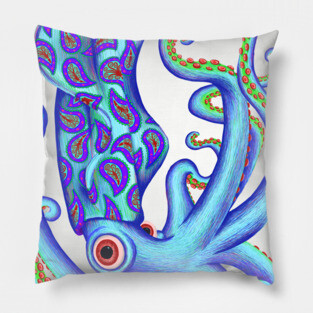 The Paisley Squid Pillow
