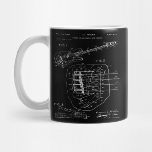 Bass Guitar Player Gift - Patent Blueprint 1969 Mug