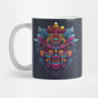Aztec God Mask Mug