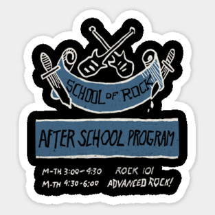 School of Rock After School Sign Sticker