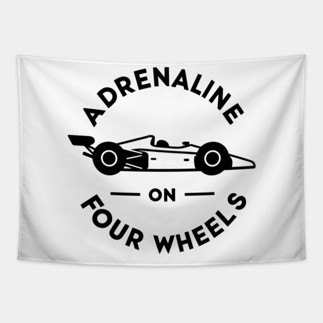 Adrenaline on Four Wheels Tapestry by Frank Ring
