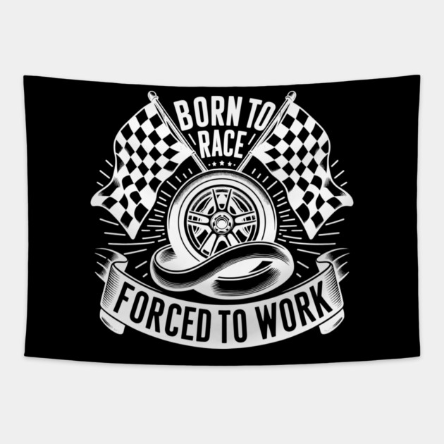 Born to Race Forced to Work Tapestry by Frank Ring