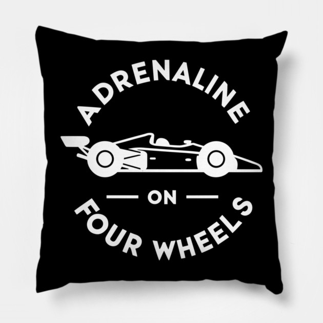 Adrenaline on Four Wheels Pillow by Frank Ring