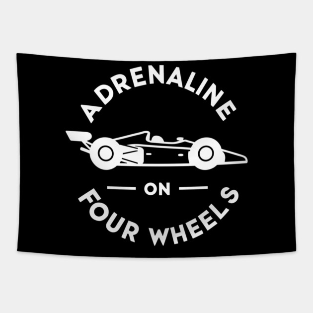 Adrenaline on Four Wheels Tapestry by Frank Ring