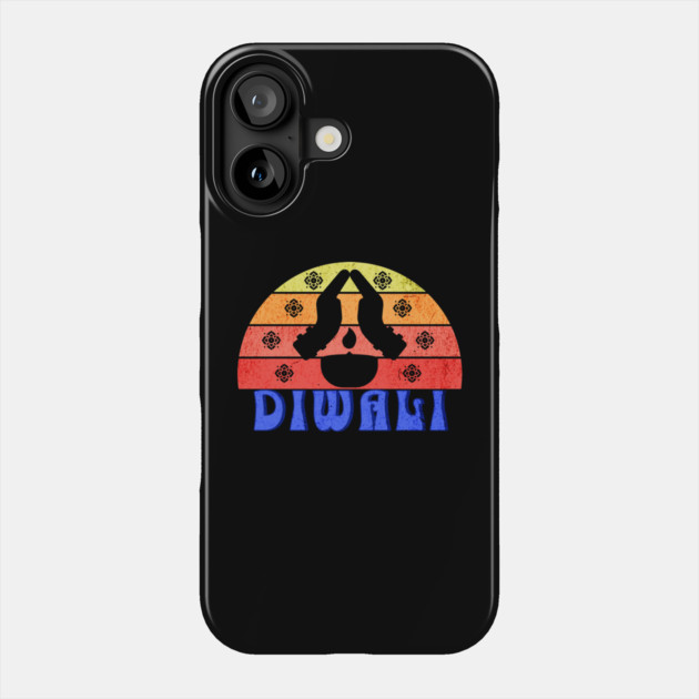 Retro Sunset Diwali Phone Case by HolidayBug